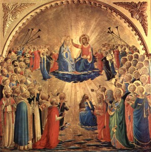 ANGELICO, Fra, Coronation of the Virgin 2, 1434, Galleria degli Uffizi, Florence